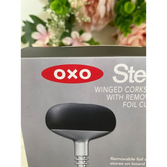 OXO Steel Winged Corkscrew w Removable Foil Cutter From Bed Bath and Beyond NIB - Picture 5 of 11